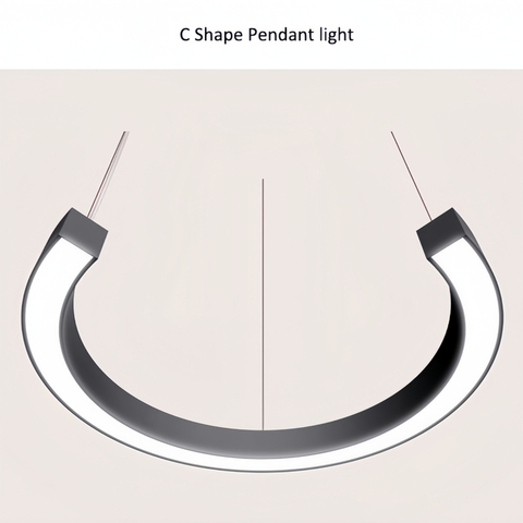 Элегантная алюминиевая лампа C-образной формы 6880 для внутреннего освещения