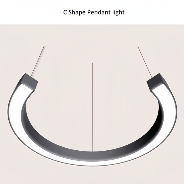 Элегантная алюминиевая лампа C-образной формы 6880 для внутреннего освещения